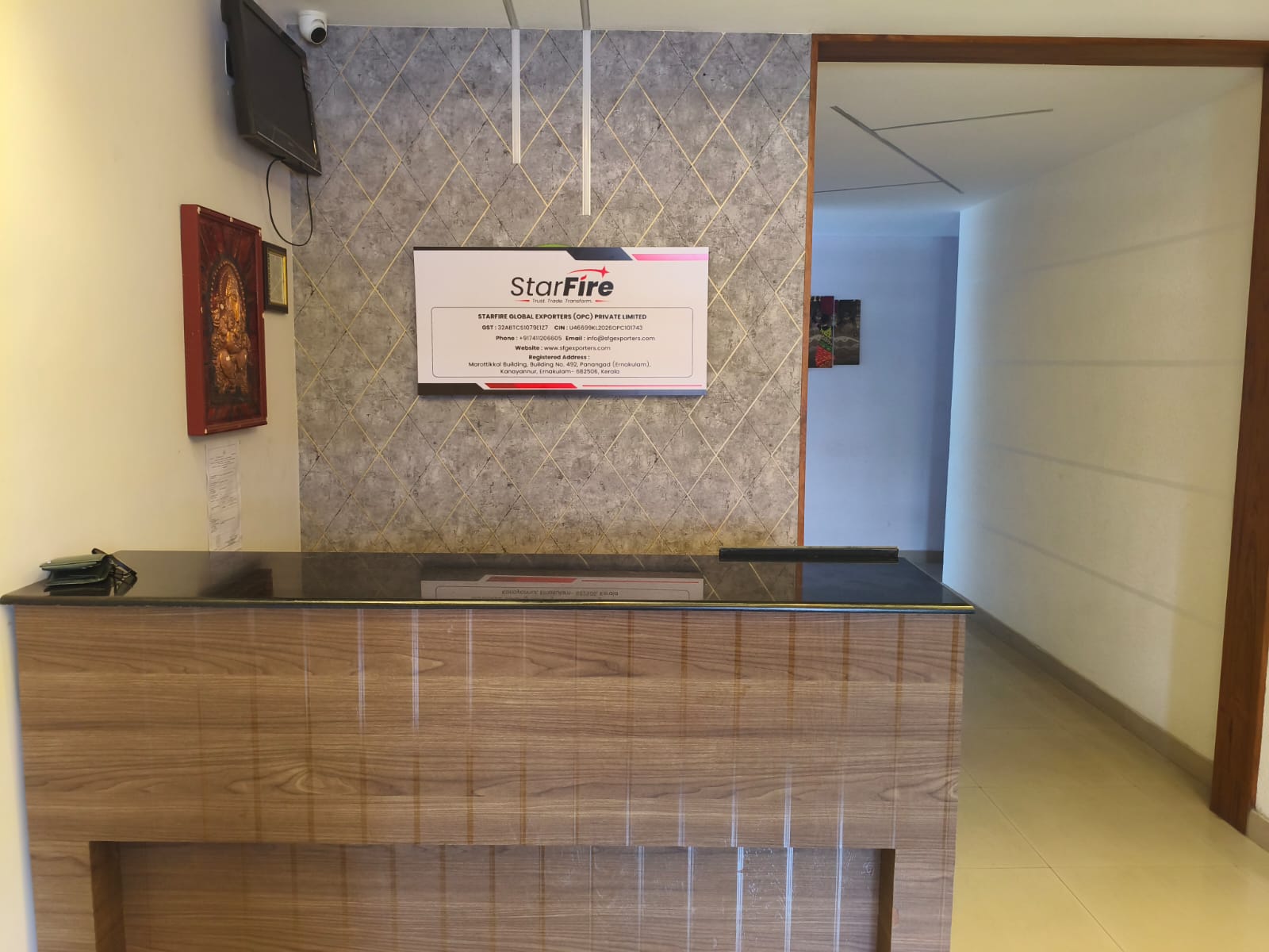 Professional office reception area at StarFire Global Exporters